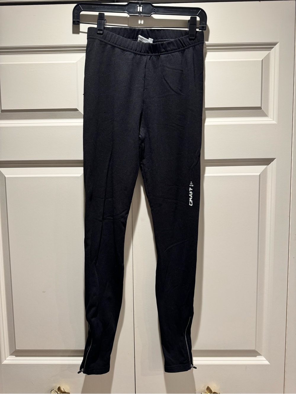 CRAFT Black Ski base layer fleece lined Athletic Leggings Pants